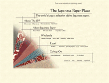 Tablet Screenshot of japanesepaperplace.com